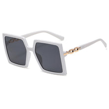 Carica l&#39;immagine nel visualizzatore di Gallery, Occhiali da sole con montatura in metallo Occhiali da vista quadrati con braccia grandi Occhiali da vista da esterno Designer di marca per donne Occhiali da sole Gafas Oculos UV400 