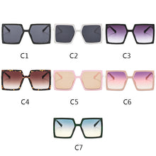 Carica l&#39;immagine nel visualizzatore di Gallery, Occhiali da sole con montatura in metallo Occhiali da vista quadrati con braccia grandi Occhiali da vista da esterno Designer di marca per donne Occhiali da sole Gafas Oculos UV400 
