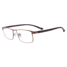 Carica l&#39;immagine nel visualizzatore di Gallery, Metal Full Rim Men and Women Rectangle Spectacle Frames For Prescription Myopia Reading Bifocal Progressive Lenses