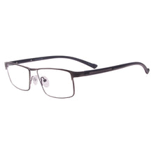 Carica l&#39;immagine nel visualizzatore di Gallery, Metal Full Rim Men and Women Rectangle Spectacle Frames For Prescription Myopia Reading Bifocal Progressive Lenses