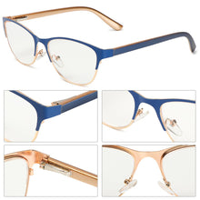 Load image into Gallery viewer, Metal Half Frame Reading Glasses Women Men Presbyopic Eyeglasses Clear Lens Magnification Eyewear Vision Care +1.0~+3.5