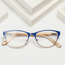 Load image into Gallery viewer, Metal Half Frame Reading Glasses Women Men Presbyopic Eyeglasses Clear Lens Magnification Eyewear Vision Care +1.0~+3.5