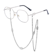 Carica l&#39;immagine nel visualizzatore di Gallery, Metal Irregular Sunglasses with Chain Women 2023  Brand Designer Trendy Square Sun Glasses for Female Chic Eyewear