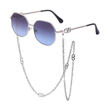 Carica l&#39;immagine nel visualizzatore di Gallery, Metal Irregular Sunglasses with Chain Women 2023  Brand Designer Trendy Square Sun Glasses for Female Chic Eyewear