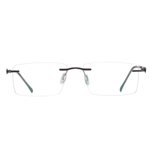 Metal Lightweight Rectangular Rimless Men And Women Optical Spectacles Frame For Myopia Prescription Lenses