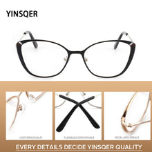 Load image into Gallery viewer, Metal Square Female Prescription Glasses Frame For Women Retro Myopia Optical Lenses Eyeglasses Frames For Sight Minus