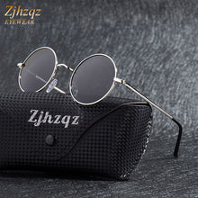 Load image into Gallery viewer, Metallic Polarized Round Sunglasses Mens Womens Blue Coating Mirrored Sun Glasses John Lennon Vintage Retro SunGlasses