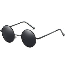 Load image into Gallery viewer, Metallic Polarized Round Sunglasses Mens Womens Blue Coating Mirrored Sun Glasses John Lennon Vintage Retro SunGlasses