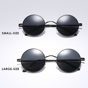Metallic Polarized Round Sunglasses Mens Womens Blue Coating Mirrored Sun Glasses John Lennon Vintage Retro SunGlasses