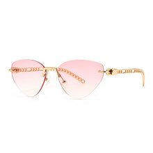 Load image into Gallery viewer, Modern Retro Sunglasses Women Cat Eye Brand Designer Sun Glasses Vintage Rimless Eyewear Pink Shades Gafas De Sol Mujer