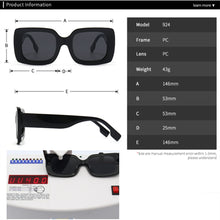 Load image into Gallery viewer, Modern Square Sunglasses For Women Men  Brand Designer Sun Glasses Ladies UV400 Shades Eyewear Ins Popular