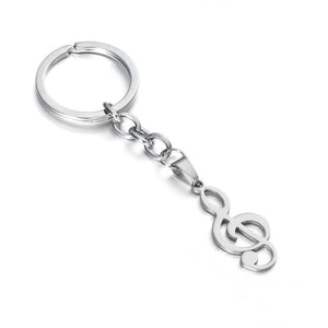 Fashion Musical Symb Pendant Necklaces For Women Stainless Steel Necklace&Pendants Hollow Lovers Keychain Men Jewelry Colar