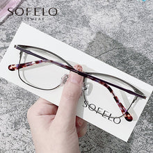 Load image into Gallery viewer, Myopia Optical Glasses Frame Women Prescription Eyeglasses Frame Ladies Red Stainless Steel Spectacles Frame Brand 2023