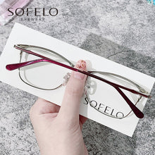Load image into Gallery viewer, Myopia Optical Glasses Frame Women Prescription Eyeglasses Frame Ladies Red Stainless Steel Spectacles Frame Brand 2023