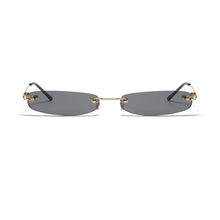 Load image into Gallery viewer, Narrow Small Sunglasses 2019  Brand Designer Retro Rimless Sunglasses Metal Trend Small Sun Glasses UV400