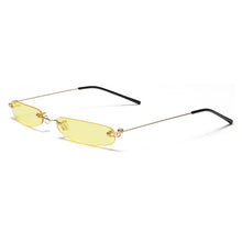 Load image into Gallery viewer, Narrow Small Sunglasses 2019  Brand Designer Retro Rimless Sunglasses Metal Trend Small Sun Glasses UV400