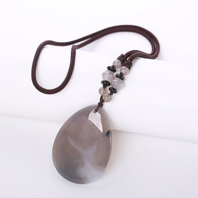 Fashion Natural Stone Gr agate Healing Crystal Pillar Pendant Necklaces for Making Jewelry Mixed Charm Point Pendant Women Men