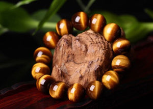 Fashion Natural Tiger Eyes 16mm Elastic Circular Bead Bracelets Jewelry Gift Wholesale
