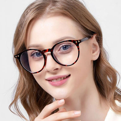 Anti-Blue Ray Spectacles Unisex Plastic Frame Glasses Round Eyewear Full Rim Selling