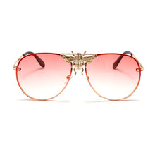 Carica l'immagine nel visualizzatore di Gallery, Occhiali da sole da donna Occhiali con strass ape Famoso designer di marca Occhiali da sole con lenti a colori sfumate Occhiali stile punk Hot