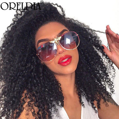 Ladies Sunglasses Bee Rhinestone Glasses Famous Brand Designer Gradient Color Lens Sunglasses Punk Style Glasses Hot