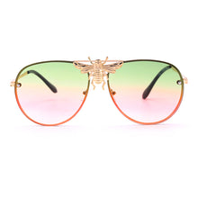 Carica l'immagine nel visualizzatore di Gallery, Occhiali da sole da donna Occhiali con strass ape Famoso designer di marca Occhiali da sole con lenti a colori sfumate Occhiali stile punk Hot