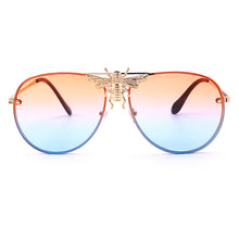 Carica l'immagine nel visualizzatore di Gallery, Occhiali da sole da donna Occhiali con strass ape Famoso designer di marca Occhiali da sole con lenti a colori sfumate Occhiali stile punk Hot