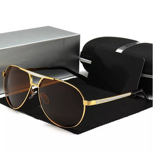 Polarized Men's Sunglasses Driving Big Frame Glasses Retro Toad Mirror