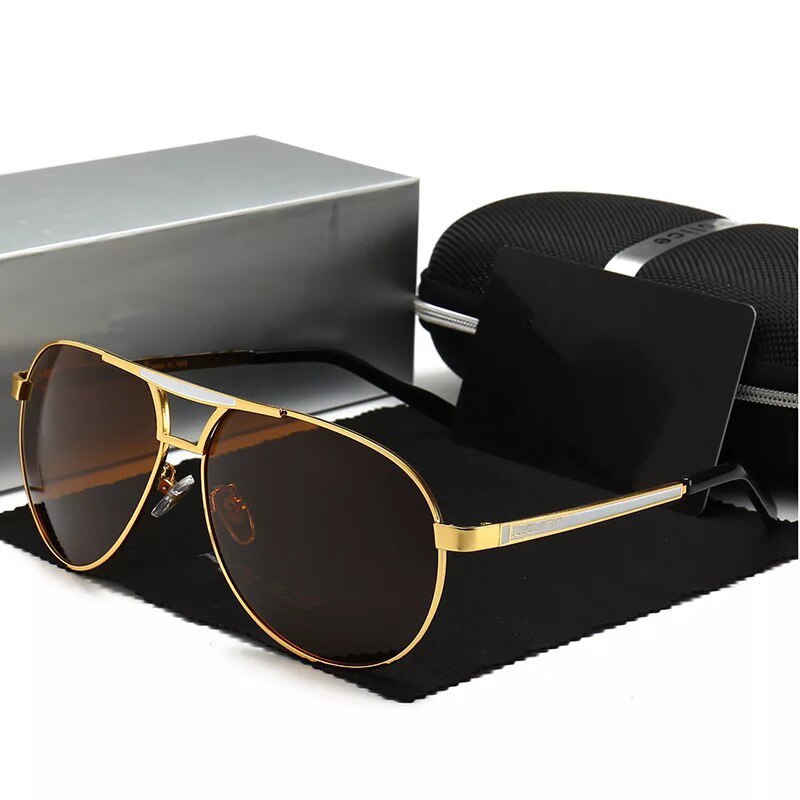 Polarized Men's Sunglasses Driving Big Frame Glasses Retro Toad Mirror