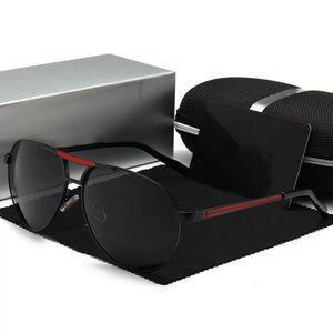 Polarized Men's Sunglasses Driving Big Frame Glasses Retro Toad Mirror