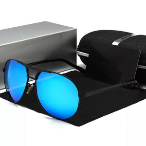 Polarized Men's Sunglasses Driving Big Frame Glasses Retro Toad Mirror