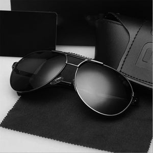 Polarized Men's Sunglasses Driving Big Frame Glasses Retro Toad Mirror