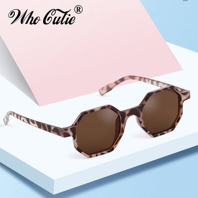 Octagon Leopard Sunglasses Women Brand Designer 2023 Vintage Hexagon Tortoiseshell Frame Sun Glasses Shades Lady OM553B