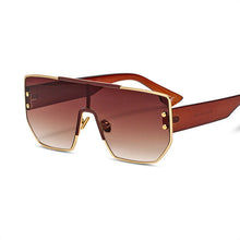 Load image into Gallery viewer, One Piece Sunglasses Women 2023  Brand Oversized Men Square Sun Glasses Alloy Mirror Retro Shades UV400 Oculos