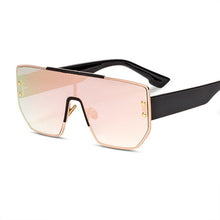 Load image into Gallery viewer, One Piece Sunglasses Women 2023  Brand Oversized Men Square Sun Glasses Alloy Mirror Retro Shades UV400 Oculos