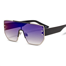 Load image into Gallery viewer, One Piece Sunglasses Women 2023  Brand Oversized Men Square Sun Glasses Alloy Mirror Retro Shades UV400 Oculos