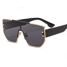 Load image into Gallery viewer, One Piece Sunglasses Women 2023  Brand Oversized Men Square Sun Glasses Alloy Mirror Retro Shades UV400 Oculos
