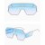 One Piece Sunglasses Women Geometric Patterns Metal Unisex Oversized men Sunglasses Gradient Lens Cool Sun glasses