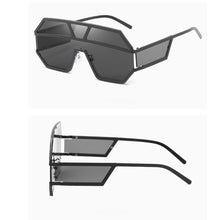 Load image into Gallery viewer, One Piece Sunglasses Women Geometric Patterns Metal Unisex Oversized men Sunglasses Gradient Lens Cool Sun glasses