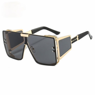 Occhiali antivento con bordo spesso in un unico pezzo Occhiali da sole personalizzati con montatura in metallo Occhiali da sole da uomo e da donna