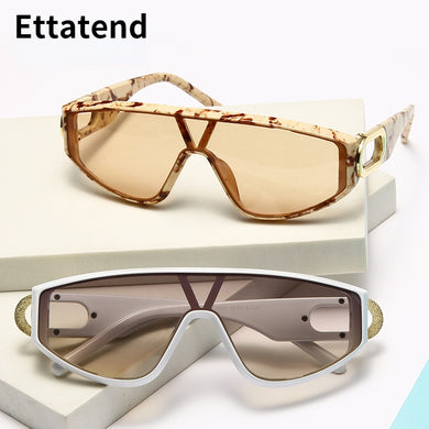 One-piece Sunglasses Women Men Oversized Vintage  Brand Designer Sun Glasses  Shades Sports Cycling Eyewear