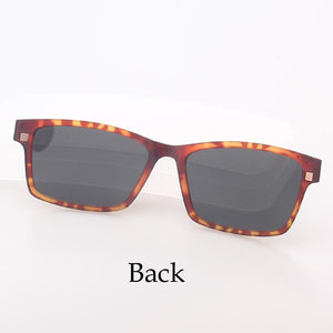Optical Eyeglasses Frame Leopard Spectacles Rectangle Glasses Frame Prescription Glasses Polarized sunglasses clip on