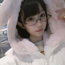 Load image into Gallery viewer, Oval Glasses Frame Glasses Girl Unique Harajuku Metal Half Frame Without Lens Small Narrow Frame Alloy Glasses