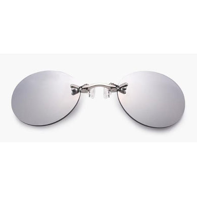 Oval Rimsless Clamp Nose Sunglasses The Matrix Morpheus Same Style Men Women Clip On Nose Sun Glasses Cool Spectacles