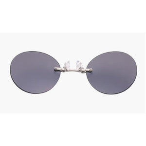 Oval Rimsless Clamp Nose Sunglasses The Matrix Morpheus Same Style Men Women Clip On Nose Sun Glasses Cool Spectacles