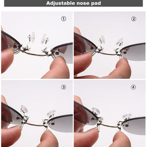 Oval Rimsless Clamp Nose Sunglasses The Matrix Morpheus Same Style Men Women Clip On Nose Sun Glasses Cool Spectacles