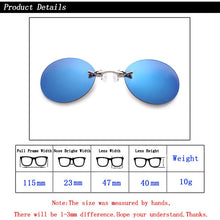 Load image into Gallery viewer, Oval Rimsless Clamp Nose Sunglasses The Matrix Morpheus Same Style Men Women Clip On Nose Sun Glasses Cool Spectacles