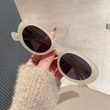 Load image into Gallery viewer, Oval Round Sunglasses Women Blue White Black Shades Sun Glasses Korean Style Hip Hop Classic Retro Oculos De Sol
