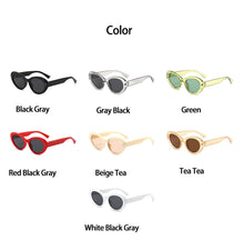Load image into Gallery viewer, Oval Small Frames Shade For Female Vintage Solid Color Personality Eyeglasses Brand Design Black White Sun Glasses UV400