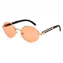 Load image into Gallery viewer, Oval Sunglasses Women 2023 Vintage Small Round Metal Frame Sun Glasses Yellow Pink Lens Men Steampunk Eyeglasses Shades
